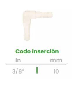 Codo de Inserción Conekta 3/8" - Construcción Resistente y Compacta - cd1 - Perfecto para Conexiones Seguras