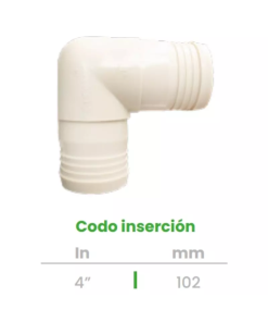Codo de Inserción Conekta 4" - Solución Durable y Resistente - cd10 - Ideal para Proyectos de Gran Escala