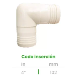 Codo de Inserción Conekta 4" - Solución Durable y Resistente - cd10 - Ideal para Proyectos de Gran Escala