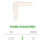 Codo de Inserción Conekta 1/2" - Alta Calidad para Sistemas Hidráulicos - cd2 - Ideal para Proyectos Residenciales
