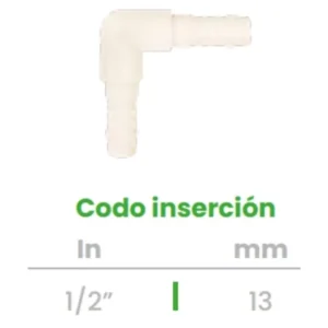 Codo de Inserción Conekta 1/2" - Alta Calidad para Sistemas Hidráulicos - cd2 - Ideal para Proyectos Residenciales