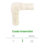 Codo de Inserción Conekta 1" - Construcción Resistente para Instalaciones Profesionales - cd4 - Perfecto para Sistemas de Agua