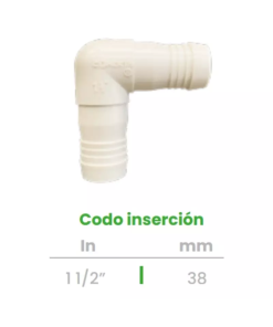 Codo de Inserción Conekta 1 1/2" - Alta Calidad para Conexiones Industriales - cd6 - Compatible con Proyectos Hidráulicos