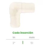 Codo de Inserción Conekta 2" - Alta Resistencia y Versatilidad - cd8 - Diseñado para Proyectos Profesionales