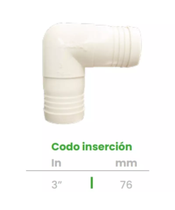 Codo de Inserción Conekta 3" - Construcción Fiable para Grandes Instalaciones - cd9 - Compatible con Sistemas Industriales