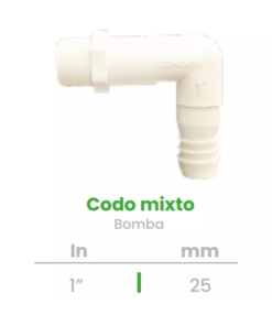 Codo Mixto para Bomba Conekta 1" - Diseño Robusto y Compacto - cdm1 - Perfecto para Conexiones Hidráulicas