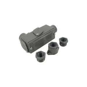 CONDULET MULTIFORMA GRIS CON CUERDA 3/4" - 1/2"