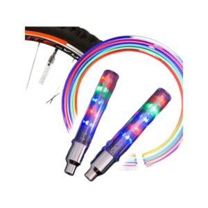 Pack de 2 Luces LED Multicolor para Válvula de Llantas - Compatible con Bicis, Motos y Autos