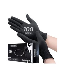 Guantes de Nitrilo y Vinilo - Sin Látex, Sin Polvo, Colores Azul y Negro