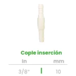 Niple o Cople de Inserción Conekta 3/8" - Diseño Resistente y Funcional - cp1 - Perfecto para Proyectos Hidráulicos