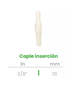 Niple o Cople de Inserción Conekta 3/8" - Diseño Resistente y Funcional - cp1 - Perfecto para Proyectos Hidráulicos