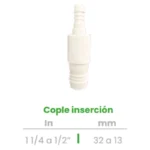 Cople de Inserción Conekta 1 1/4 a 1/2" - Reducción Compacta y Funcional - cp10 - Ideal para Sistemas Residenciales