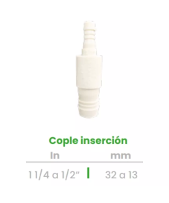 Cople de Inserción Conekta 1 1/4 a 1/2" - Reducción Compacta y Funcional - cp10 - Ideal para Sistemas Residenciales