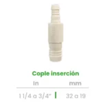 Cople de Inserción Conekta 1 1/4 a 3/4" - Diseño Compacto y Preciso - cp11 - Compatible con Proyectos Industriales
