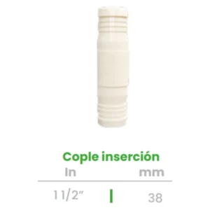 Cople de Inserción Conekta 1 1/2" - Construcción Resistente y Duradera - cp13 - Ideal para Sistemas de Gran Escala
