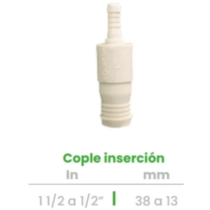 Cople de Inserción Conekta 1 1/2 a 1/2" - Reducción Segura y Fiable - cp14 - Perfecto para Proyectos Hidráulicos