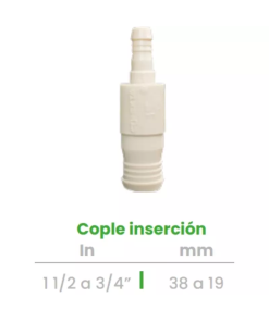Cople de Inserción Conekta 1 1/2 a 3/4" - Construcción Compacta y Versátil - cp15 - Diseñado para Conexiones de Agua