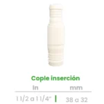 Cople de Inserción Conekta 1 1/2 a 1 1/4" - Solución Robusta y Duradera - cp17 - Ideal para Proyectos Industriales