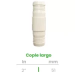 Cople de Inserción Largo Conekta 2" - Construcción Fiable para Grandes Flujos - cp18 - Perfecto para Instalaciones de Gran Escala