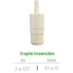 Cople de Inserción Conekta 2 a 1/2" - Reducción Compacta y Funcional - cp19 - Diseñado para Sistemas Residenciales
