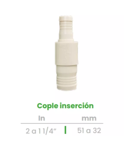 Cople de Inserción Conekta 2 a 1 1/4" - Reducción Precisa y Funcional - cp22 - Perfecto para Instalaciones Industriales