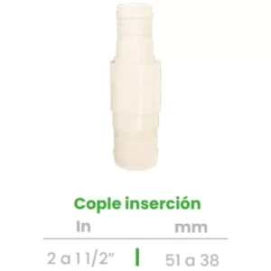 Cople de Inserción Conekta 2 a 1 1/2" - Construcción Robusta y Versátil - cp23 - Diseñado para Conexiones de Gran Escala