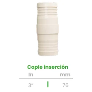 Cople de Inserción Conekta 3" - Alta Resistencia y Durabilidad - cp24 - Ideal para Proyectos Industriales