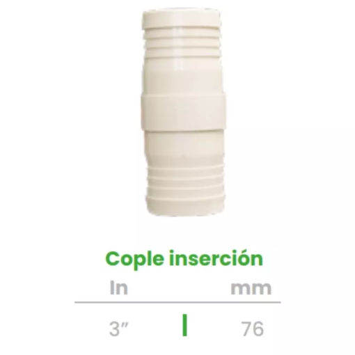 Cople de Inserción Conekta 3" - Alta Resistencia y Durabilidad - cp24 - Ideal para Proyectos Industriales