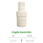 Cople de Inserción Conekta 3 a 2" - Solución Eficiente y Precisa - cp25 - Perfecto para Conexiones Profesionales