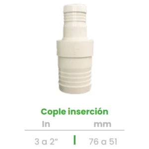 Cople de Inserción Conekta 3 a 2" - Solución Eficiente y Precisa - cp25 - Perfecto para Conexiones Profesionales