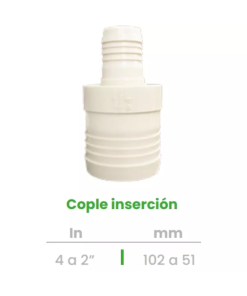 Cople de Inserción Conekta 4 a 2" - Reducción Compacta y Fiable - cp27 - Diseñado para Grandes Instalaciones