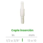 Cople o Niple de Inserción Conekta 1/2 a 3/8" - Solución Compacta y Funcional - cp3 - Ideal para Sistemas Residenciales