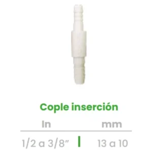 Cople o Niple de Inserción Conekta 1/2 a 3/8" - Solución Compacta y Funcional - cp3 - Ideal para Sistemas Residenciales