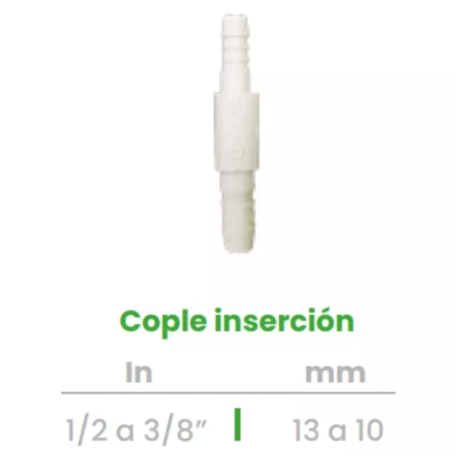 Cople o Niple de Inserción Conekta 1/2 a 3/8" - Solución Compacta y Funcional - cp3 - Ideal para Sistemas Residenciales