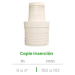 Cople de Inserción Conekta 6 a 4" - Solución Fiable y Funcional - cp30 - Perfecto para Instalaciones de Gran Escala