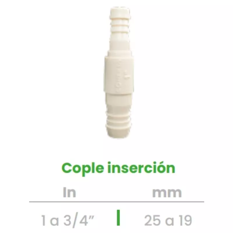 Cople o Niple de Inserción Conekta 1 a 3/4" - Reducción Fiable y Precisa - cp8 - Diseñado para Uso Comercial y Doméstico