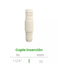 Cople de Inserción Conekta 1 1/4" - Construcción Robusta y Duradera - cp9 - Perfecto para Conexiones Grandes