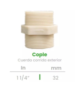 Cople de Cuerda Corrida Exterior Conekta 1 1/4" - Solución Durable y Funcional - cpcc4 - Compatible con Proyectos de Gran Escala