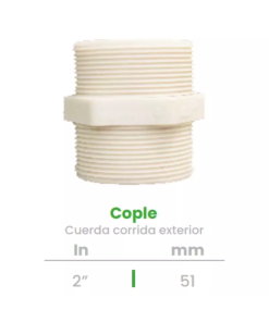 Cople de Cuerda Corrida Exterior Conekta 2" - Construcción Robusta y Precisa - cpcc6 - Diseñado para Instalaciones Industriales