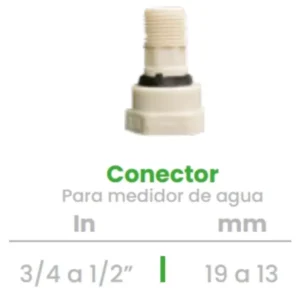 Kit Conector para Medidor Conekta 3/4 a 1/2" - Alta Calidad y Precisión - cpm1 - Diseñado para Sistemas de Agua