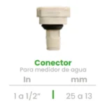 Kit Conector para Medidor Conekta 1 a 1/2" - Construcción Robusta y Funcional - cpm2 - Perfecto para Instalaciones Hidráulicas
