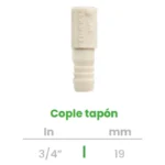 Cople de Inserción con Tapón Conekta 3/4" - Construcción Resistente y Versátil - cpt2 - Ideal para Sistemas de Agua