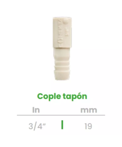 Cople de Inserción con Tapón Conekta 3/4" - Construcción Resistente y Versátil - cpt2 - Ideal para Sistemas de Agua