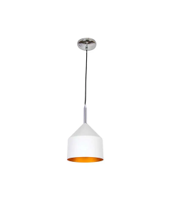 CANDIL COLGANTE CAMPANA BLANCO/ORO