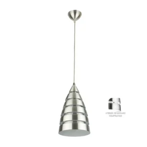 CANDIL COLGANTE CAMPANA SATIN/CRISTAL