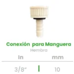 Conexión para Manguera Hembra Conekta 3/8" - Solución Compacta y Fiable - cxm1 - Ideal para Sistemas Residenciales