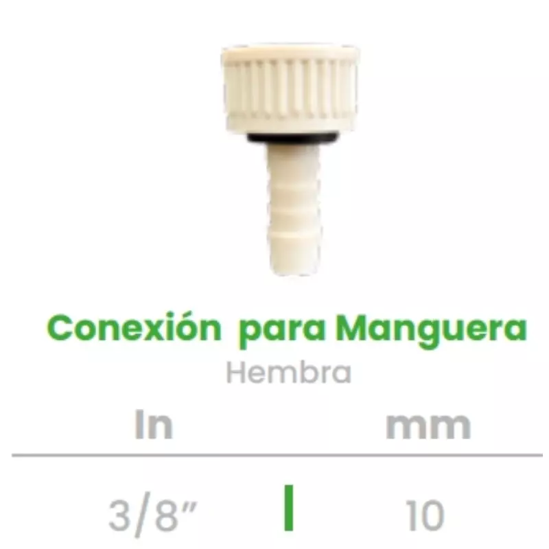 Conexión para Manguera Hembra Conekta 3/8" - Solución Compacta y Fiable - cxm1 - Ideal para Sistemas Residenciales