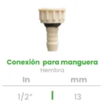 Conexión para Manguera Hembra Conekta 1/2" - Construcción Resistente y Duradera - cxm2 - Diseñado para Conexiones Profesionales
