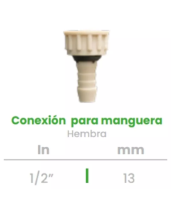 Conexión para Manguera Hembra Conekta 1/2" - Construcción Resistente y Duradera - cxm2 - Diseñado para Conexiones Profesionales