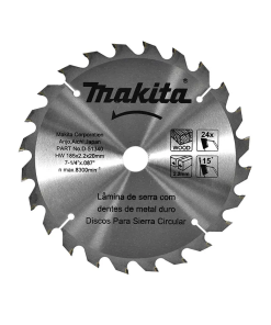DISCO DE SIERRA  7-1/4" X 3/4" X 24T, C/REDUC 5/8